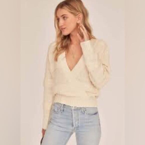 Astr Sweaters - ASTR - NWT Pointelle Wrap Sweater